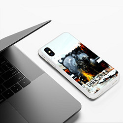 Чехол iPhone XS Max матовый DARK SOULS NEW, цвет: 3D-белый — фото 2