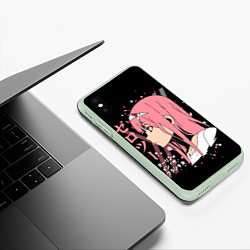 Чехол iPhone XS Max матовый Darling in the Franxx Zero Two, цвет: 3D-салатовый — фото 2