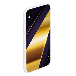 Чехол iPhone XS Max матовый 3D luxury золото, цвет: 3D-белый — фото 2