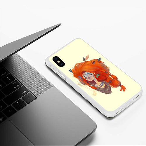 Чехол iPhone XS Max матовый Art Eloy / 3D-Белый – фото 3