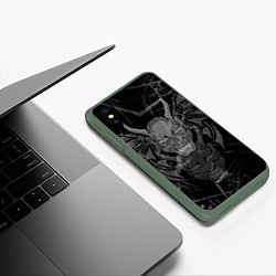 Чехол iPhone XS Max матовый The devil is inside, цвет: 3D-темно-зеленый — фото 2