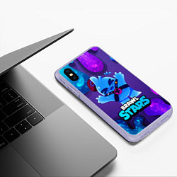 Чехол iPhone XS Max матовый Сквик Squeak Brawl Stars, цвет: 3D-светло-сиреневый — фото 2