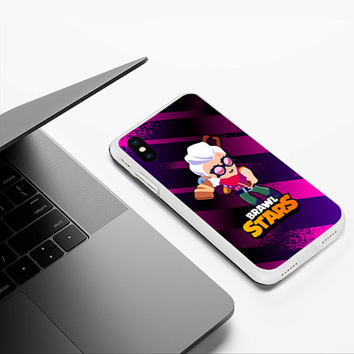 Чехол iPhone XS Max матовый Белль Belle Brawl Stars / 3D-Белый – фото 3