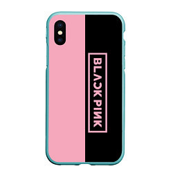 Чехол iPhone XS Max матовый BLACKPINK, цвет: 3D-мятный