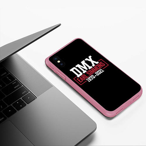 Чехол iPhone XS Max матовый Earl Simmons 1970-2021 DMX / 3D-Малиновый – фото 3