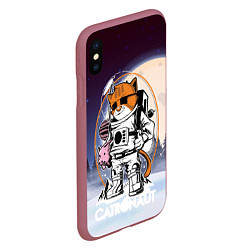 Чехол iPhone XS Max матовый Catronaut, цвет: 3D-малиновый — фото 2