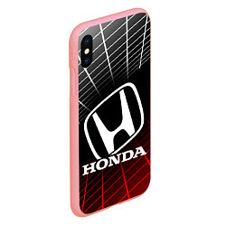 Чехол iPhone XS Max матовый HONDA ХОНДА СЕТКА, цвет: 3D-баблгам — фото 2