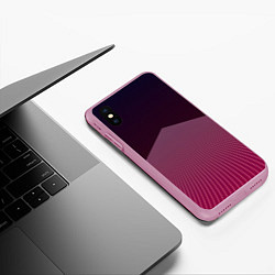 Чехол iPhone XS Max матовый Неоновая дорога, цвет: 3D-розовый — фото 2