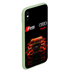 Чехол iPhone XS Max матовый AUDI RS 5 FIRE АУДИ РС 5, цвет: 3D-салатовый — фото 2