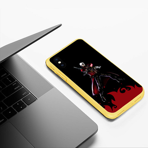 Чехол iPhone XS Max матовый Old Dante / 3D-Желтый – фото 3