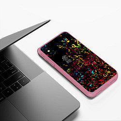 Чехол iPhone XS Max матовый Душевное спокойствие, цвет: 3D-малиновый — фото 2