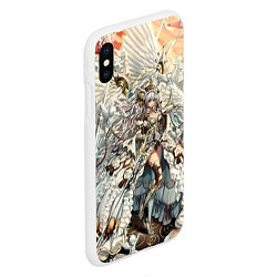 Чехол iPhone XS Max матовый Anime angel, цвет: 3D-белый — фото 2