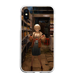 Чехол iPhone XS Max матовый Girl with crab, цвет: 3D-белый