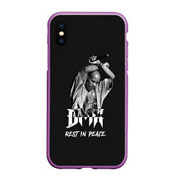 Чехол iPhone XS Max матовый Rest in Peace Legend DMX, цвет: 3D-фиолетовый