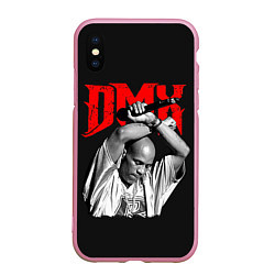 Чехол iPhone XS Max матовый Legend DMX, цвет: 3D-розовый