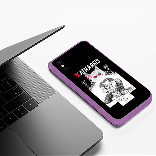 Чехол iPhone XS Max матовый Katharsis Beastars / 3D-Фиолетовый – фото 3