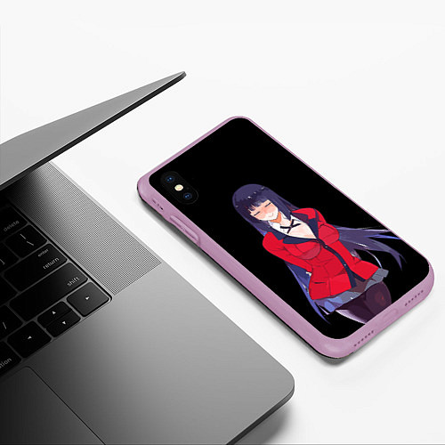 Чехол iPhone XS Max матовый Jabami Yumeko Kakegurui / 3D-Сиреневый – фото 3