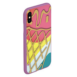 Чехол iPhone XS Max матовый Вкус лета, цвет: 3D-фиолетовый — фото 2