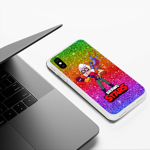 Чехол iPhone XS Max матовый Белль Belle Brawl Stars / 3D-Белый – фото 3