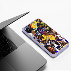 Чехол iPhone XS Max матовый КОБИ БРАЙАНТ KOBE BRYANT, цвет: 3D-светло-сиреневый — фото 2
