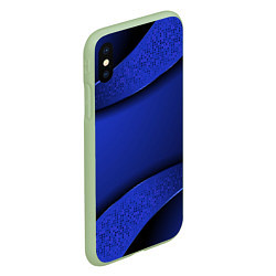 Чехол iPhone XS Max матовый 3D BLUE Вечерний синий цвет, цвет: 3D-салатовый — фото 2