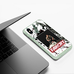 Чехол iPhone XS Max матовый FARCRY WOLF, цвет: 3D-салатовый — фото 2