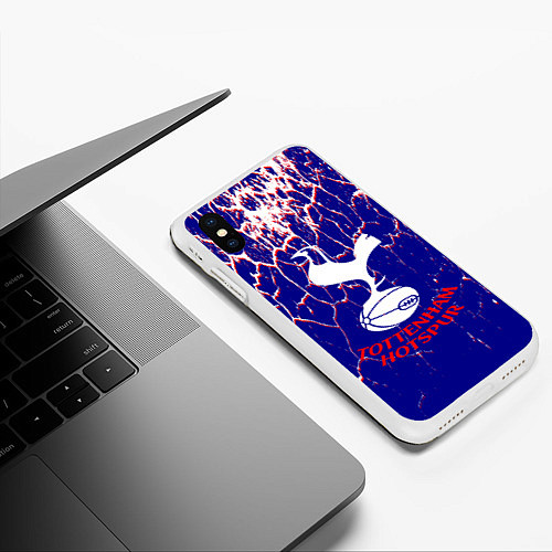 Чехол iPhone XS Max матовый Tottenham / 3D-Белый – фото 3