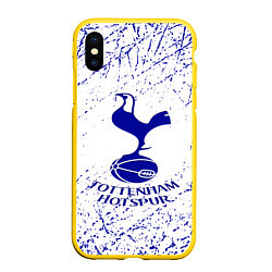 Чехол iPhone XS Max матовый Tottenham, цвет: 3D-желтый