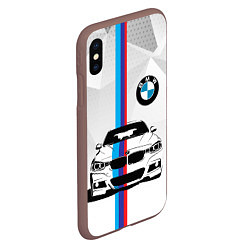 Чехол iPhone XS Max матовый BMW БМВ M PERFORMANCE, цвет: 3D-коричневый — фото 2