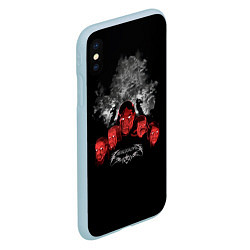 Чехол iPhone XS Max матовый Metalocalypse, цвет: 3D-голубой — фото 2