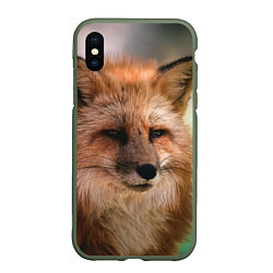 Чехол iPhone XS Max матовый Строгая лисица