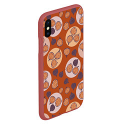 Чехол iPhone XS Max матовый Фиговый день, цвет: 3D-красный — фото 2