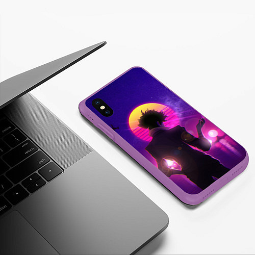 Чехол iPhone XS Max матовый Cowboy Bebop Spike Spiegel / 3D-Фиолетовый – фото 3