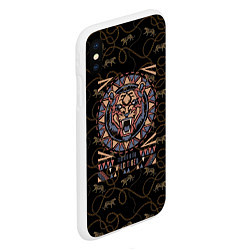 Чехол iPhone XS Max матовый WILD TIGER, цвет: 3D-белый — фото 2