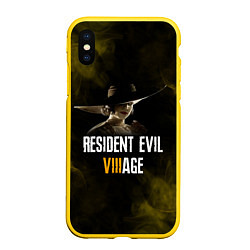 Чехол iPhone XS Max матовый RESIDENT EVIL VILLAGE LADY DIMITRESCU Z, цвет: 3D-желтый