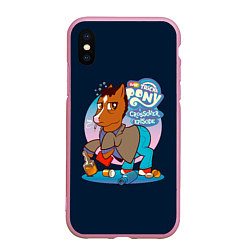 Чехол iPhone XS Max матовый Pony x Bojack, цвет: 3D-розовый