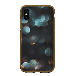 Чехол iPhone XS Max матовый Боке, цвет: 3D-коричневый