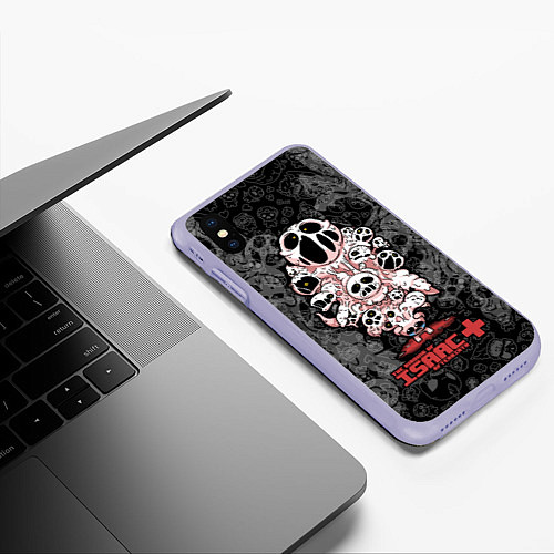 Чехол iPhone XS Max матовый The Binding of Isaac / 3D-Светло-сиреневый – фото 3