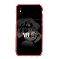Чехол iPhone XS Max матовый Resident Evil Леди Димитреску, цвет: 3D-красный