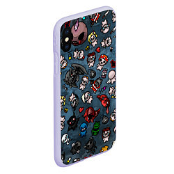 Чехол iPhone XS Max матовый Узор Исаака, цвет: 3D-светло-сиреневый — фото 2