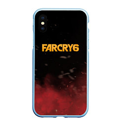 Чехол iPhone XS Max матовый Far Cry 6, цвет: 3D-голубой