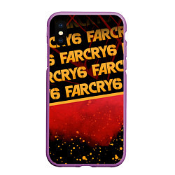 Чехол iPhone XS Max матовый Far Cry 6, цвет: 3D-фиолетовый