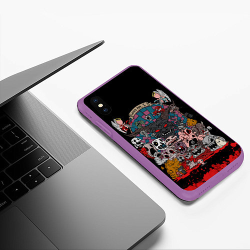 Чехол iPhone XS Max матовый Кто я / 3D-Фиолетовый – фото 3