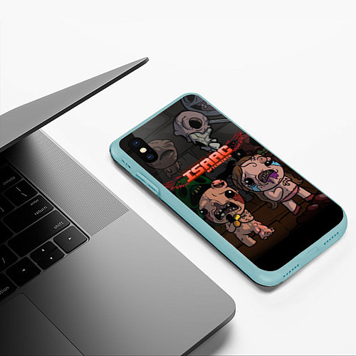 Чехол iPhone XS Max матовый The Binding of Isaac Жертвоприношение Исаака Z / 3D-Мятный – фото 3