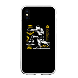 Чехол iPhone XS Max матовый BOXING, цвет: 3D-белый