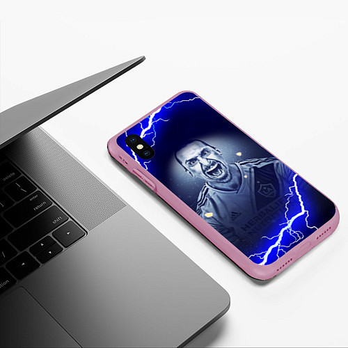 Чехол iPhone XS Max матовый Златан Ибрагимович ZLATAN Z / 3D-Розовый – фото 3