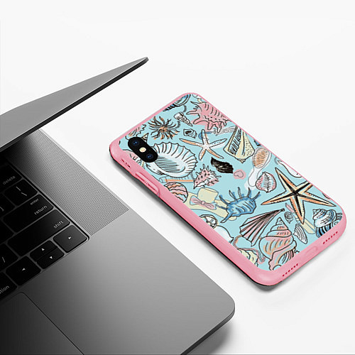 Чехол iPhone XS Max матовый Морские обитатели / 3D-Баблгам – фото 3