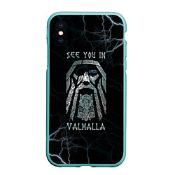 Чехол iPhone XS Max матовый See you in Valhalla, цвет: 3D-мятный