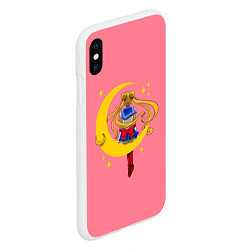 Чехол iPhone XS Max матовый Sailor Moon, цвет: 3D-белый — фото 2