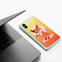 Чехол iPhone XS Max матовый Лися, цвет: 3D-салатовый — фото 2